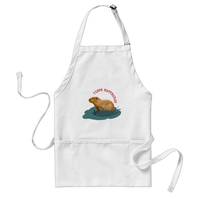 Avental Eu adoro capybaras (Frente)