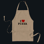 Avental Eu adoro pizza. Costume engraçado no coração da co<br><div class="desc">Eu adoro pizza. Costume engraçado em um avental de cozinha cardíaca para homens e mulheres. Personalizável,  adoro modelo design. O churrasco aparece em Amarelo,  bege e branco. Boa ideia para fazer pizza,  cozinheiro,  cozinheiro,  dono de restaurante italiano,  garçom,  mãe,  pai etc.</div>