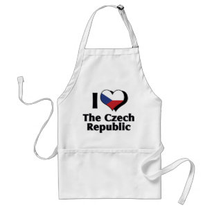 Avental Eu Amo a Bandeira da República Tcheca
