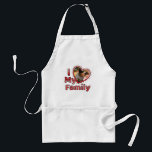 Avental Eu Amo A Foto Personalizada Da Minha Família<br><div class="desc">Adicione sua foto de família a este design "I Love My Family" (Eu amo minha família) clicando no botão "Personalizar" acima.</div>