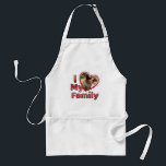 Avental Eu Amo A Foto Personalizada Da Minha Família<br><div class="desc">Adicione sua foto de família a este design "I Love My Family" (Eu amo minha família) clicando no botão "Personalizar" acima.</div>