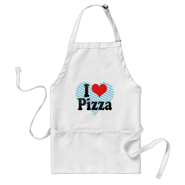 Avental Eu amo a pizza (Frente)