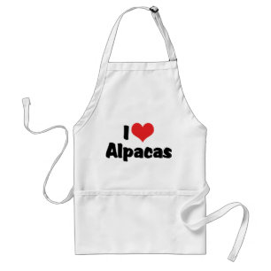 Avental Eu Amo Alpacas Coração