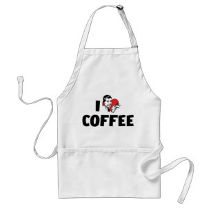 Avental Eu Amo Café Coração - Amante de Cafeína Java