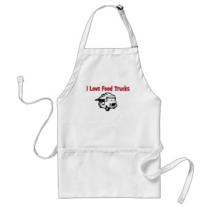 Avental eu amo caminhões da comida