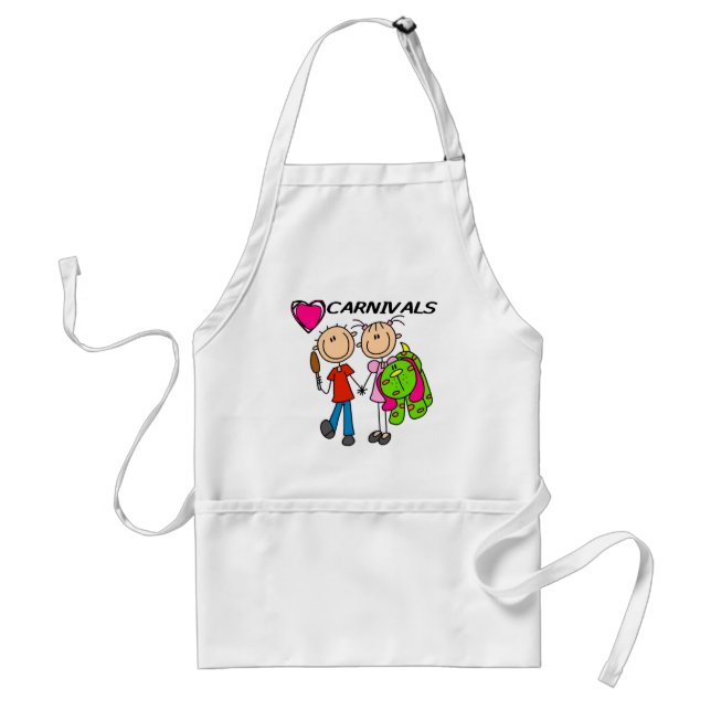 Avental Eu Amo Camisetas e Presentes de Carnaval (Frente)