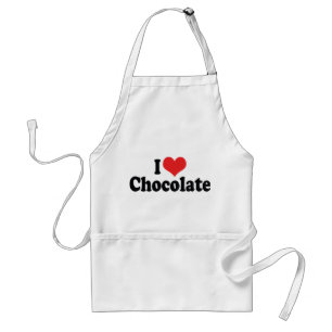 Avental Eu Amo Chocolate Coração - Amante de Doces