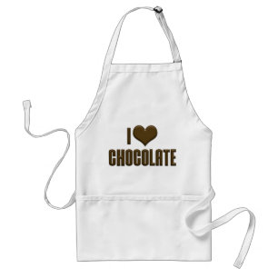 Avental Eu Amo Chocolate Coração - Amante de Doces