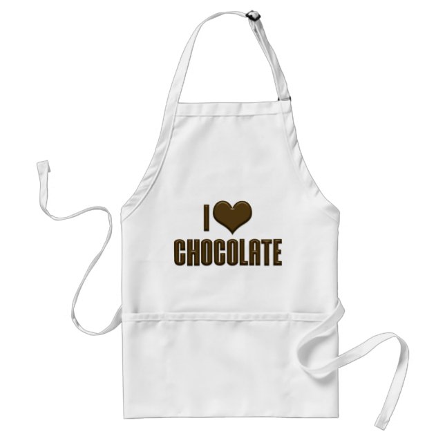 Avental Eu Amo Chocolate Coração - Amante de Doces (Frente)