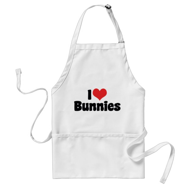 Avental Eu Amo Coelhos Heart Bunny (Frente)