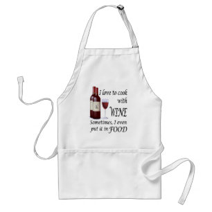 Avental Eu amo cozinhar com vinho - mesmo na comida