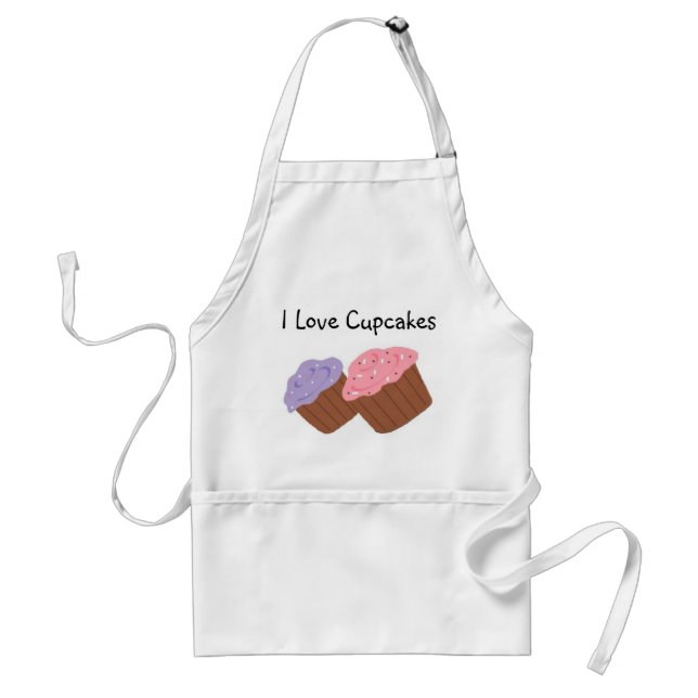 Avental Eu Amo Cupcakes (Frente)