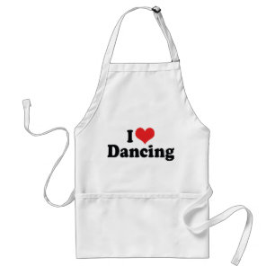 Avental Eu amo dançar Heart - Amante da Dança