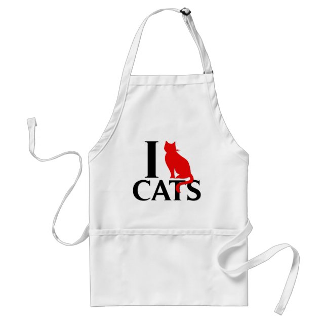 Avental Eu amo gatos (Frente)