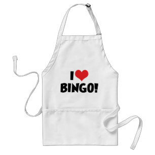 Avental Eu Amo Heart Bingo! - Amantes de Bingo