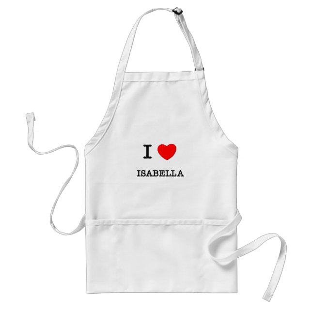 Avental Eu amo Isabella (Frente)
