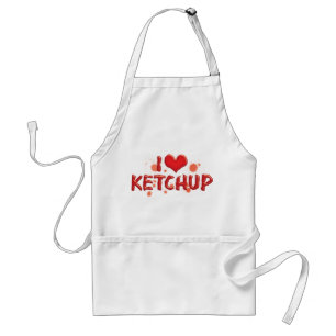 Avental Eu Amo Ketchup Coração - Amante de Catsup