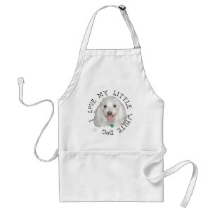 Avental Eu Amo Meu Pequeno Cão Branco (Resgate)