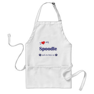 Avental Eu amo meu Spoodle (o cão fêmea)