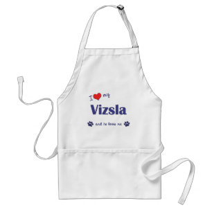Avental Eu amo meu Vizsla (o cão masculino)