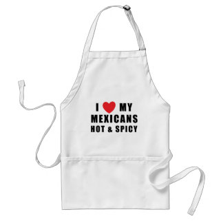 Avental Eu amo meus mexicanos quentes & picantes