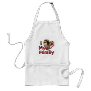 Avental Eu Amo Minha Família Foto Personalizada