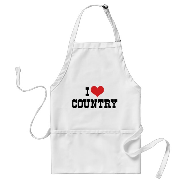 Avental Eu Amo Música Country (Frente)