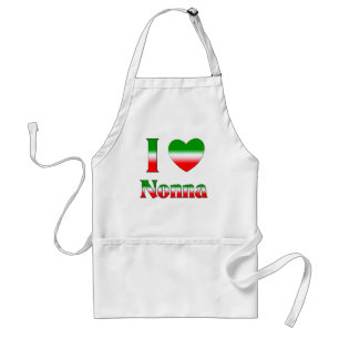 Avental Eu amo Nonna (a avó italiana)