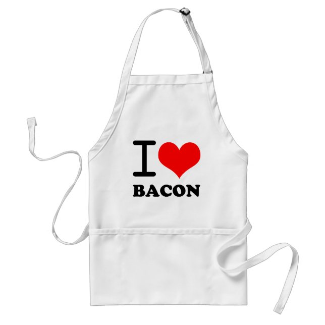 Avental Eu amo o bacon (Frente)
