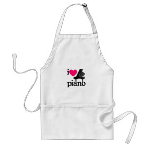 Avental Eu amo o piano