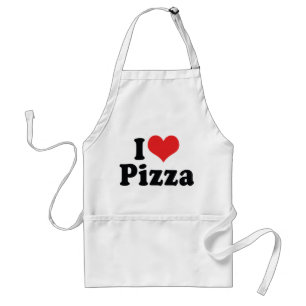 Avental Eu Amo Pizza Coração