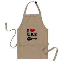 Eu Amo Uke Ukulele Apron