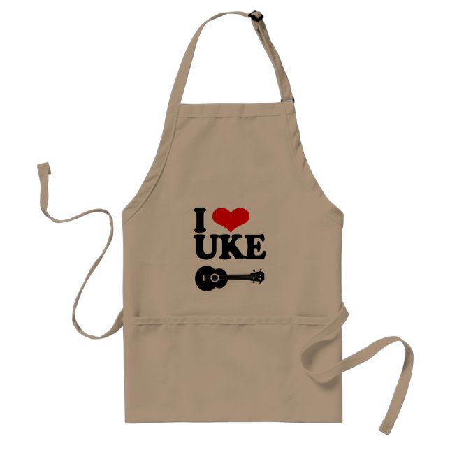 Avental Eu Amo Uke Ukulele Apron (Frente)