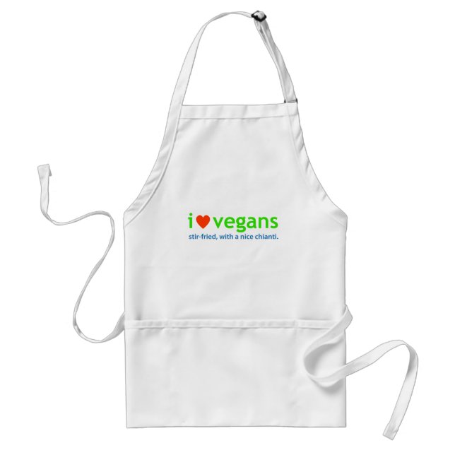 Avental eu amo vegans (Frente)