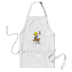 Avental Eu Construo Camisetas de Carpinteiro de Boneco de