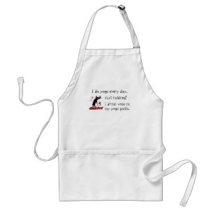 Avental Eu faço ioga todos os dias. Engraçada citação de v