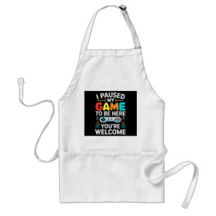 Avental Eu Parei Meu Jogo Para Estar Aqui Camisas Homens M