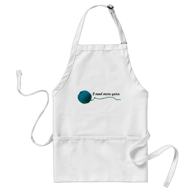 Avental Eu Preciso De Mais Fios ・ Artesanatos Knit Crochet (Frente)