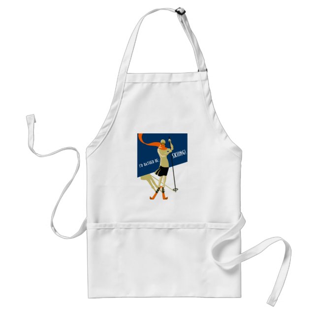 Avental Eu preferencialmente estaria esquiando! (Frente)