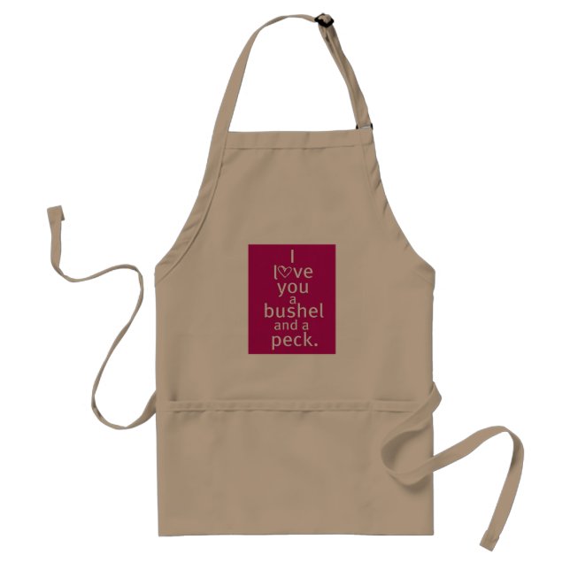 AVENTAL "EU TE AMO UM BUSHEL/A PECK" APRON (Frente)