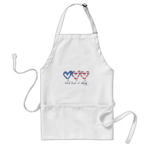 Avental EUA Flag Patriotic Hearts 4 de julho Sweet Land o