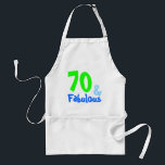 Avental Fabuloso Neon Birthday<br><div class="desc">Tenha um aniversário fabuloso em qualquer idade. Personalize com qualquer número necessário até 99 em tipografia verde-neon e azul divertida.</div>