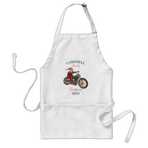 Avental Família de Motociclista no Natal Encomenda Persona