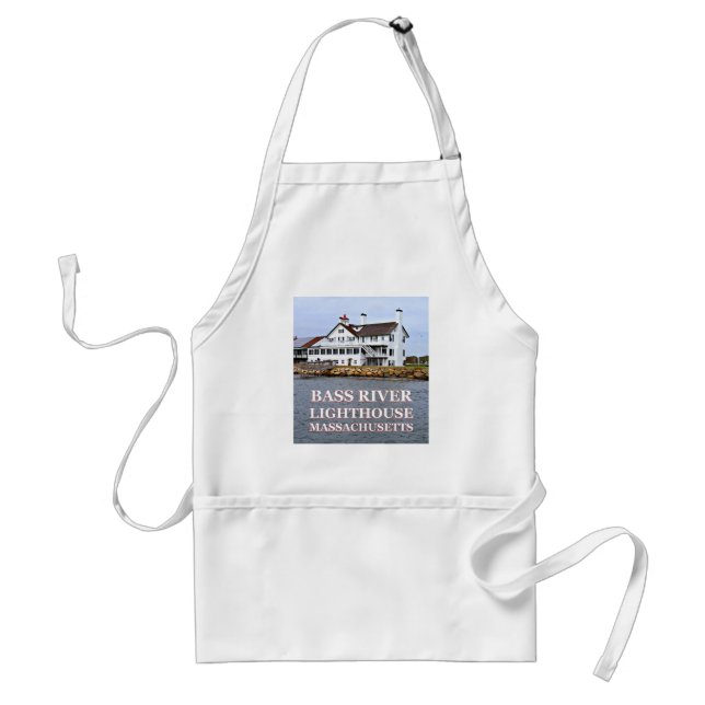 Avental Farol de Bass River, Massachusetts Cozinhar Apron (Frente)