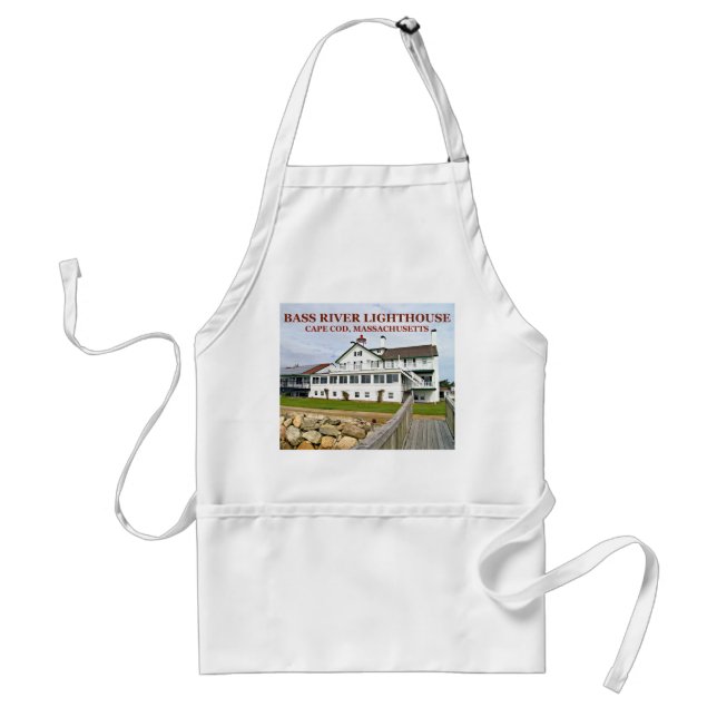 Avental Farol de Bass River, Massachusetts Cozinhar Apron (Frente)
