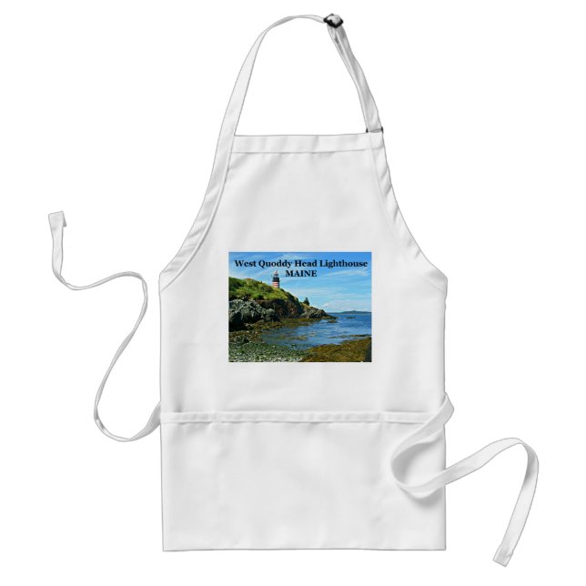 Avental Farol de Cabeça de Quoddy Ocidental, Maine Apron (Frente)