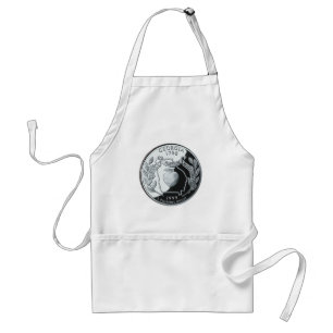 Avental Faux Georgia State Quarter