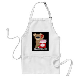 Avental Fazendo ao doce o urso bonito da cozinha adicione