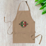 Avental Feito Em Itália, Apron<br><div class="desc">Mostre o seu amor por todas as coisas feitas em Itália, escolhendo esta design que tem as palavras feitas em Itália que se fixam sobre o fundo da bandeira italiana. À volta da bandeira em círculo está a expressão teste de qualidade garantido. Isto feito na Itália design parece excelente neste...</div>
