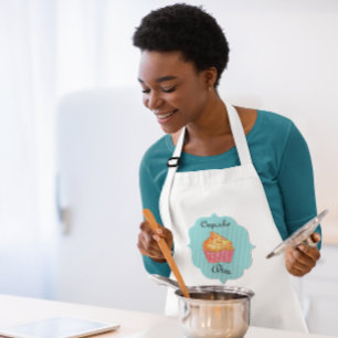 Avental feito sob encomenda azul da diva do